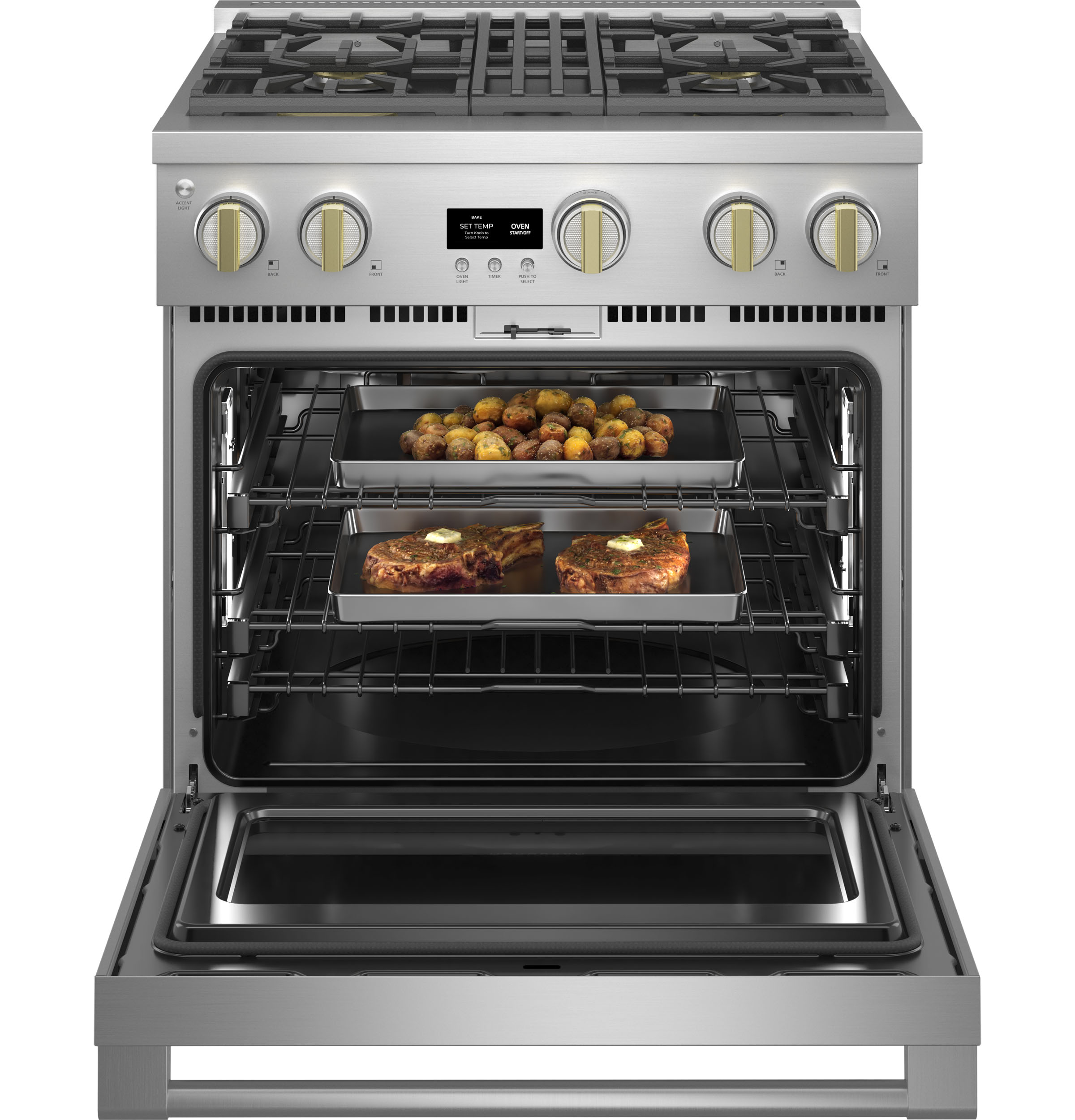 Monogram 30" Dual-Fuel Professional Range with 4 Burners
