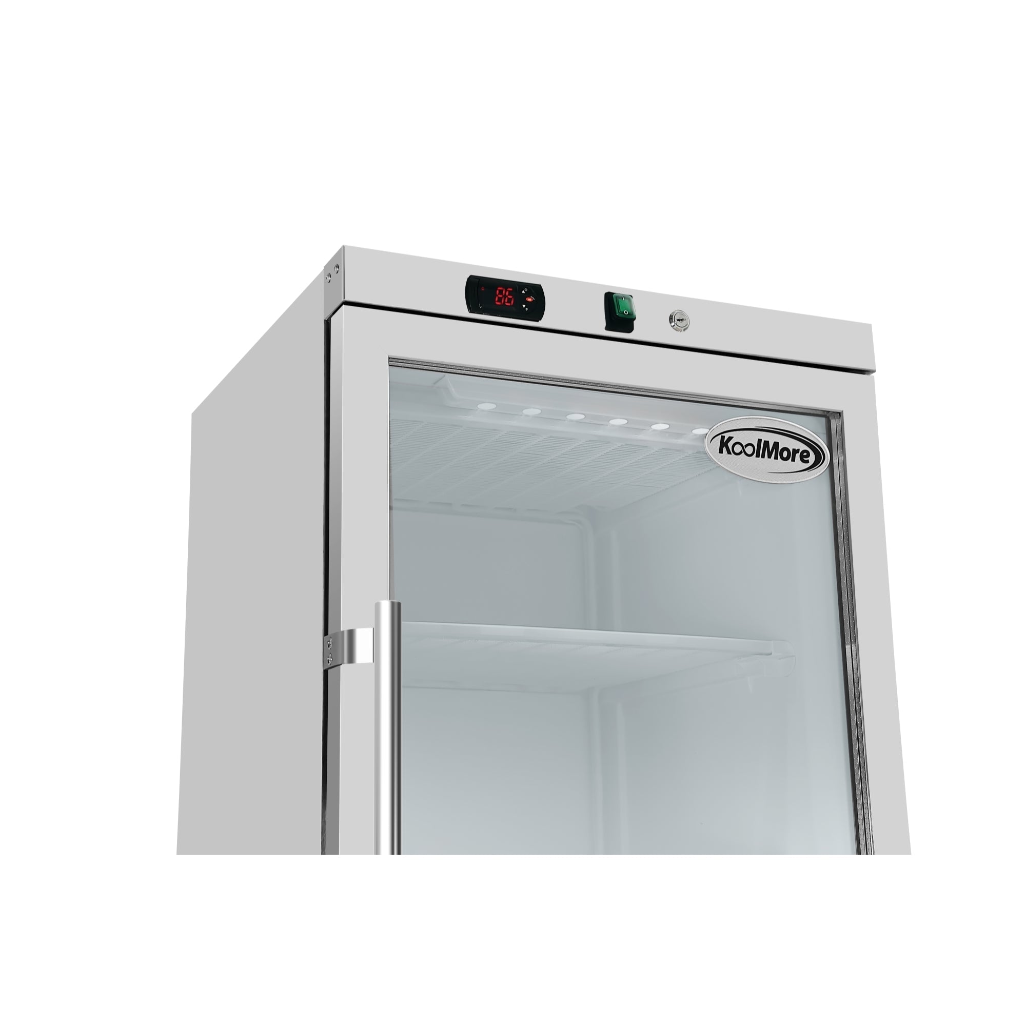 12 Cu. ft. Commercial Freezer with Glass Door in Stainless Steel - Manual Defrost