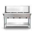 Four Pan Open Well Electric Steam Table with Undershelf and Sneeze-Guard