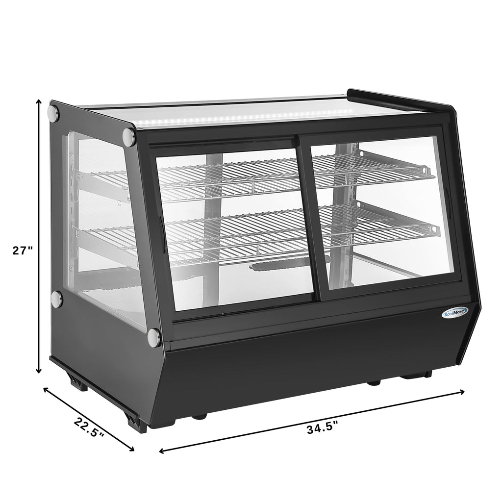 35 in. Self-Service Countertop Display Refrigerator in Black