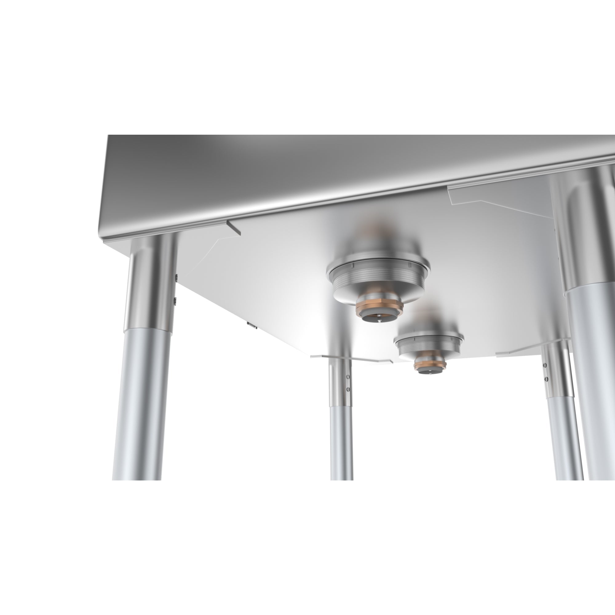 48 in. Two Compartment Stainless Steel Commercial Sink with 2 Drainboards, Bowl Size 12"x 16"x 10"