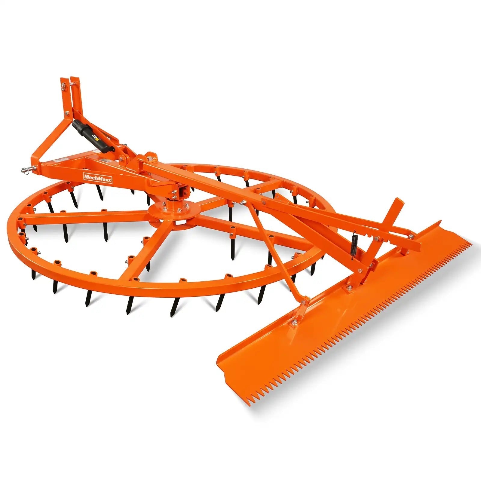 72" Arena Spin Harrow Groomer with 35 Tines and Rake Cat.1 3 Point Hitch Grooming Attachment,  AHG72R