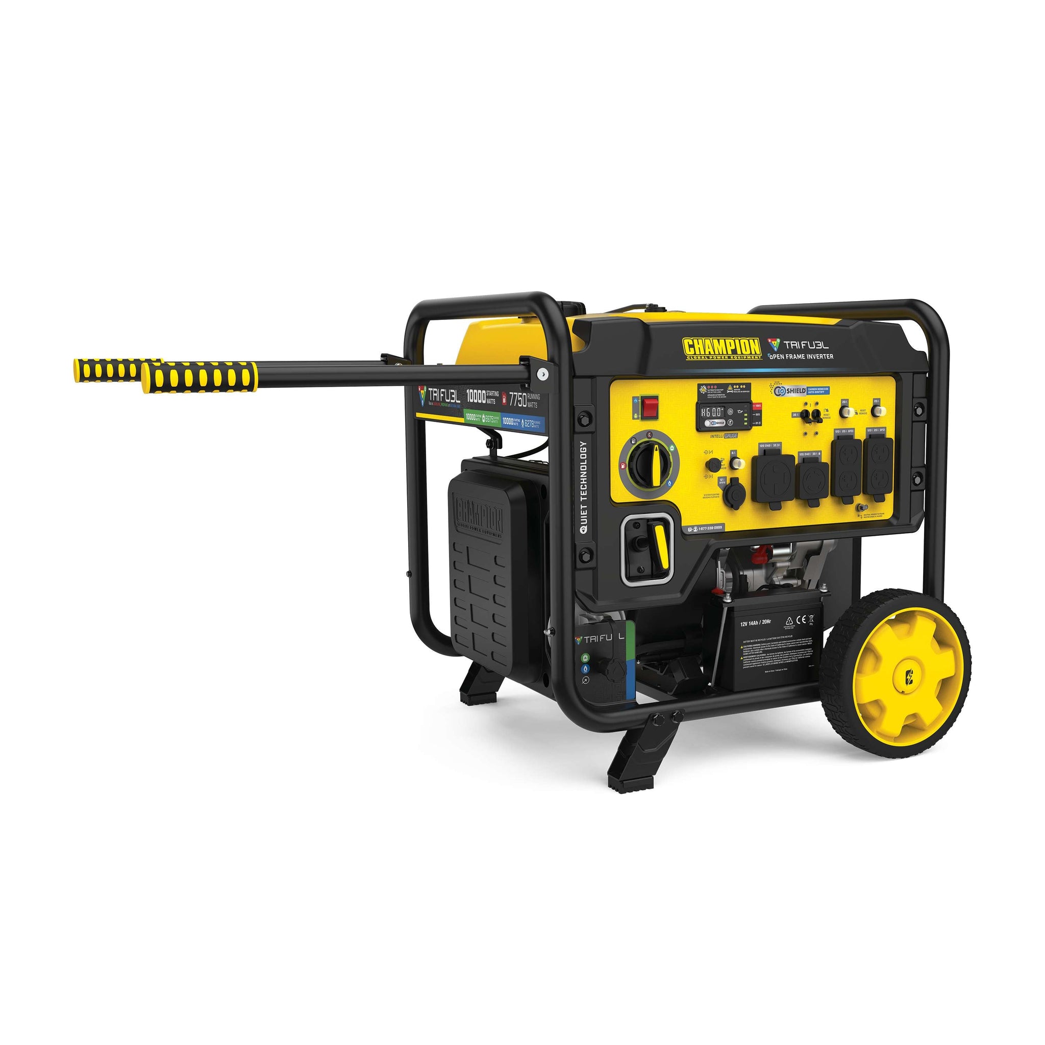 Champion 201520 7750W/10000W Generator Tri Fuel Gas Propane Natural Gas Low THD Inverter 50A CO Shield Electric Start New