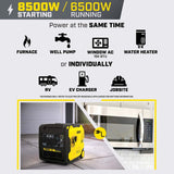 Champion 201537 6500W/8500W Generator Tri Fuel Gas Propane Natural Gas Inverter Low THD 50A CO Shield Remote Start New