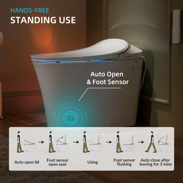 WOODBRIDGE LT610 Smart Toilet Bidet Dual Flush 1/1.6 GPF Auto Open Close Heated Seat Auto Flush New