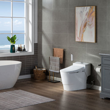 WOODBRIDGE T-0047 Toilet with Advanced Smart Bidet Dual Flush 1.1/1.6 GPF New