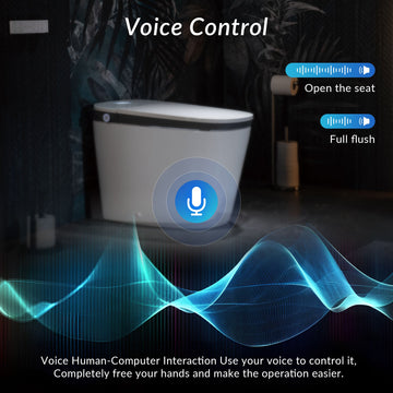 WOODBRIDGE B0931S Smart Bidet Toilet Dual Flush 1.1/1.6 GPF Auto Open Close Voice Control New