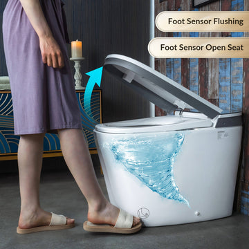 WOODBRIDGE B0930S Smart Bidet Toilet Dual Flush 1.1/1.6 GPF Auto Open/Close Heated Seat New