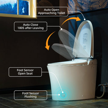 WOODBRIDGE EBT230 Bidet Toilet Smart Auto Open Close Foot Sensor Heated Seat New