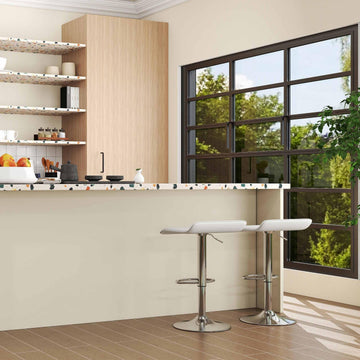 Costway 4-Piece Modern Glass Dining Table Set w/ Chairs, Bar Stools & Dresser 43214926 New