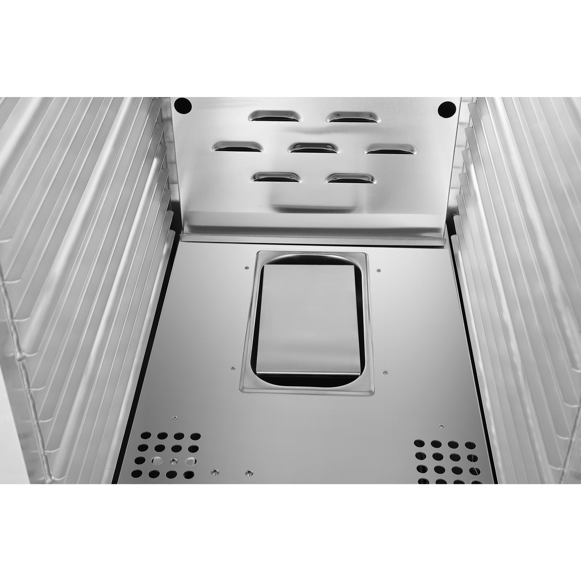 33 in. Commercial Insulated Heated Holding/Proofing  Cabinet with 36-Pan Capacity and Solid Dutch Doors in Silver