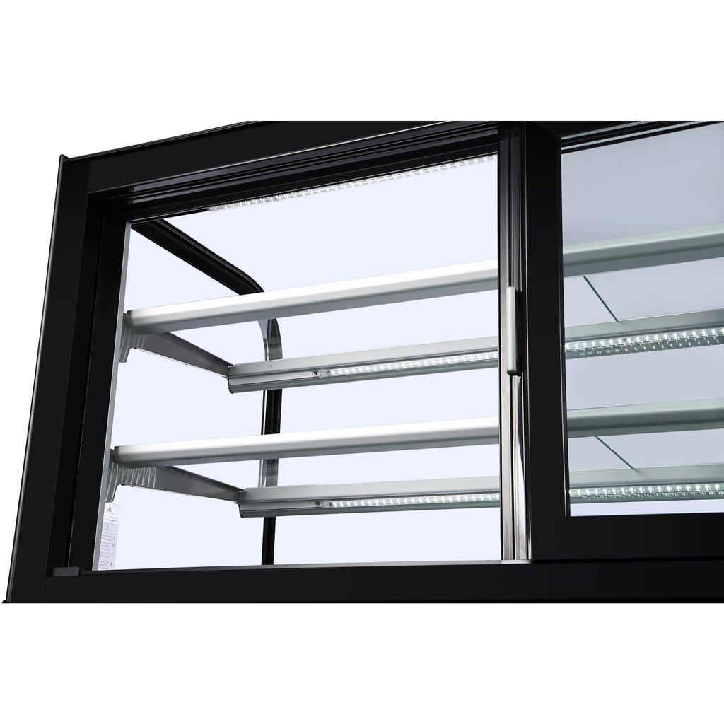 60 in. Refrigerated Bakery Display Case in Black, 17.6 cu. ft.
