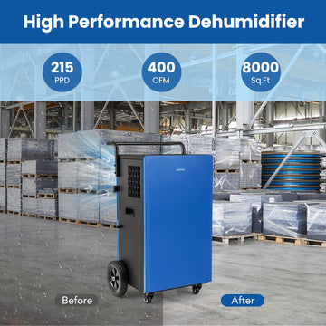 Costway 215 Pints 8000 Sq.Ft Commercial Dehumidifier 24H Timer 41258697 New