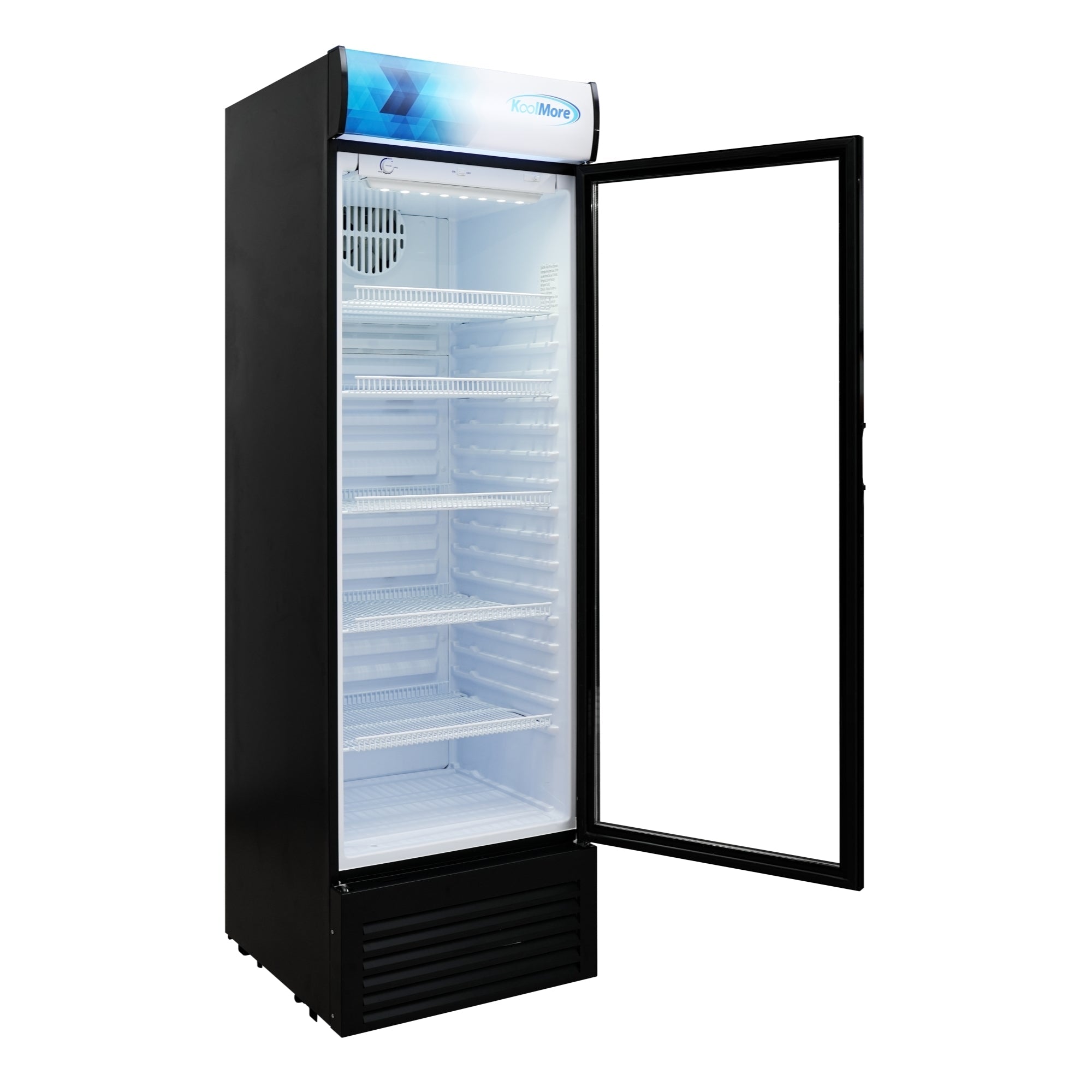 26 in. Commercial Merchandiser Refrigerator with LED Lights, 15 Cu. Ft. in Black
