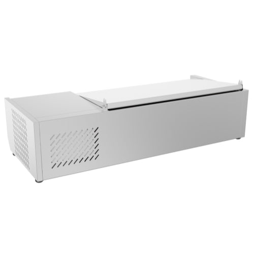 40 in. Three Pan Refrigerated Countertop Condiment Prep Station