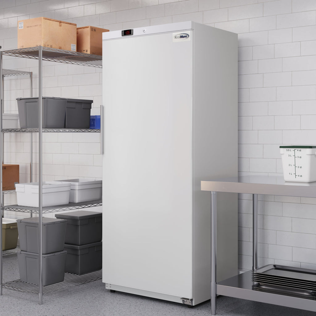 30 in. Commercial Auto-Defrost Reach-In Freezer, 21 cu. ft. in White