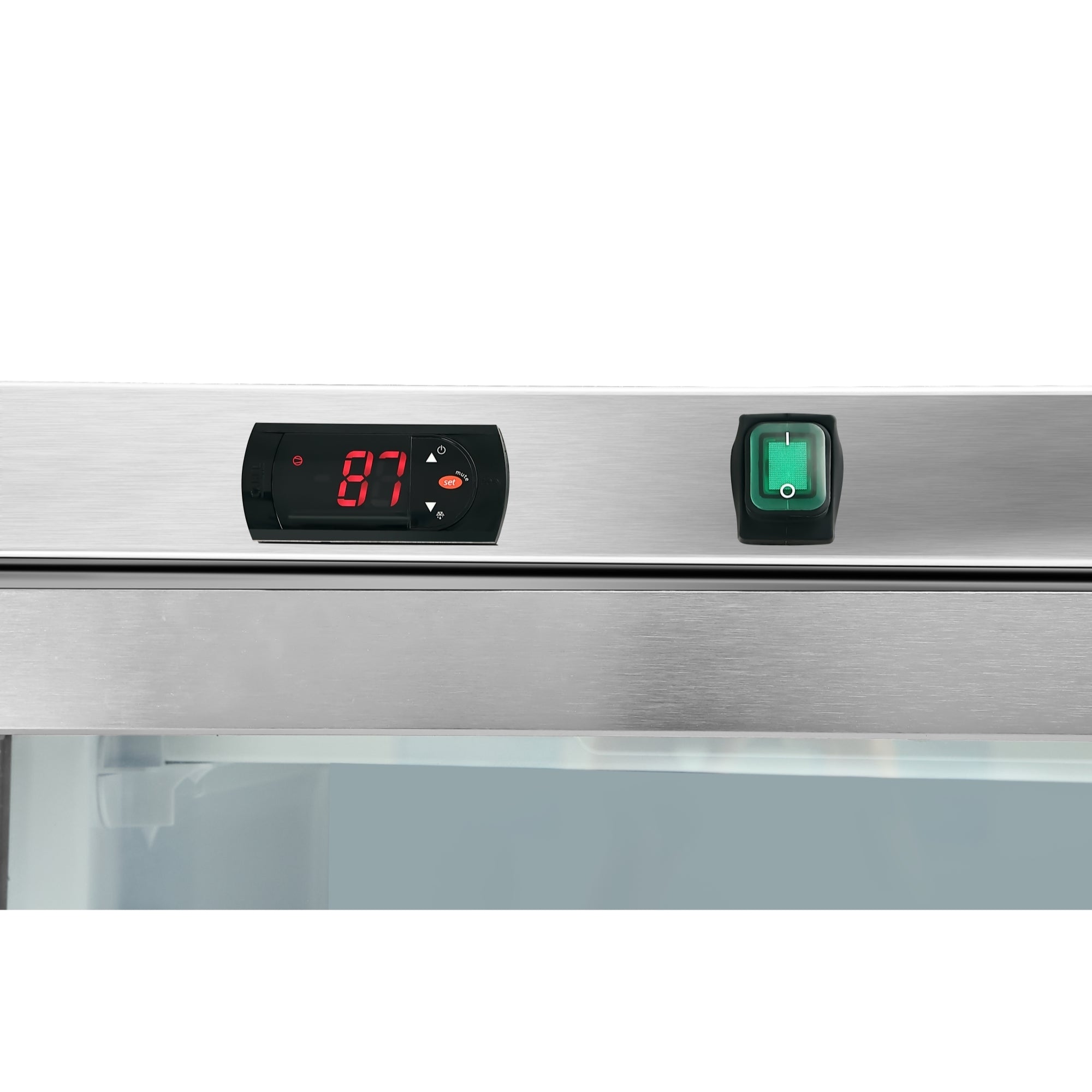 21 Cu. Ft. Commercial Freezer with Glass Door in Stainless Steel - Manual Defrost