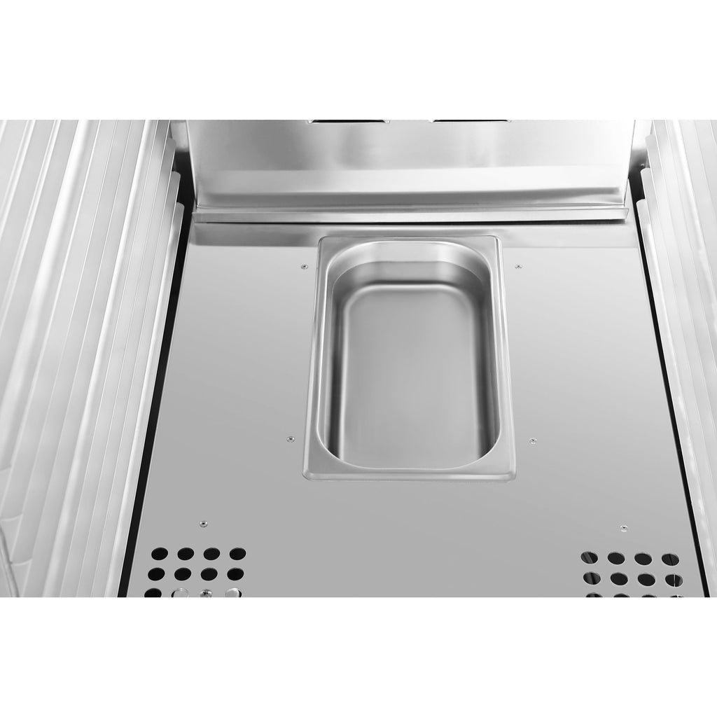33 in. Commercial Insulated Heated Holding/Proofing  Cabinet with 36-Pan Capacity and Solid Dutch Doors in Silver