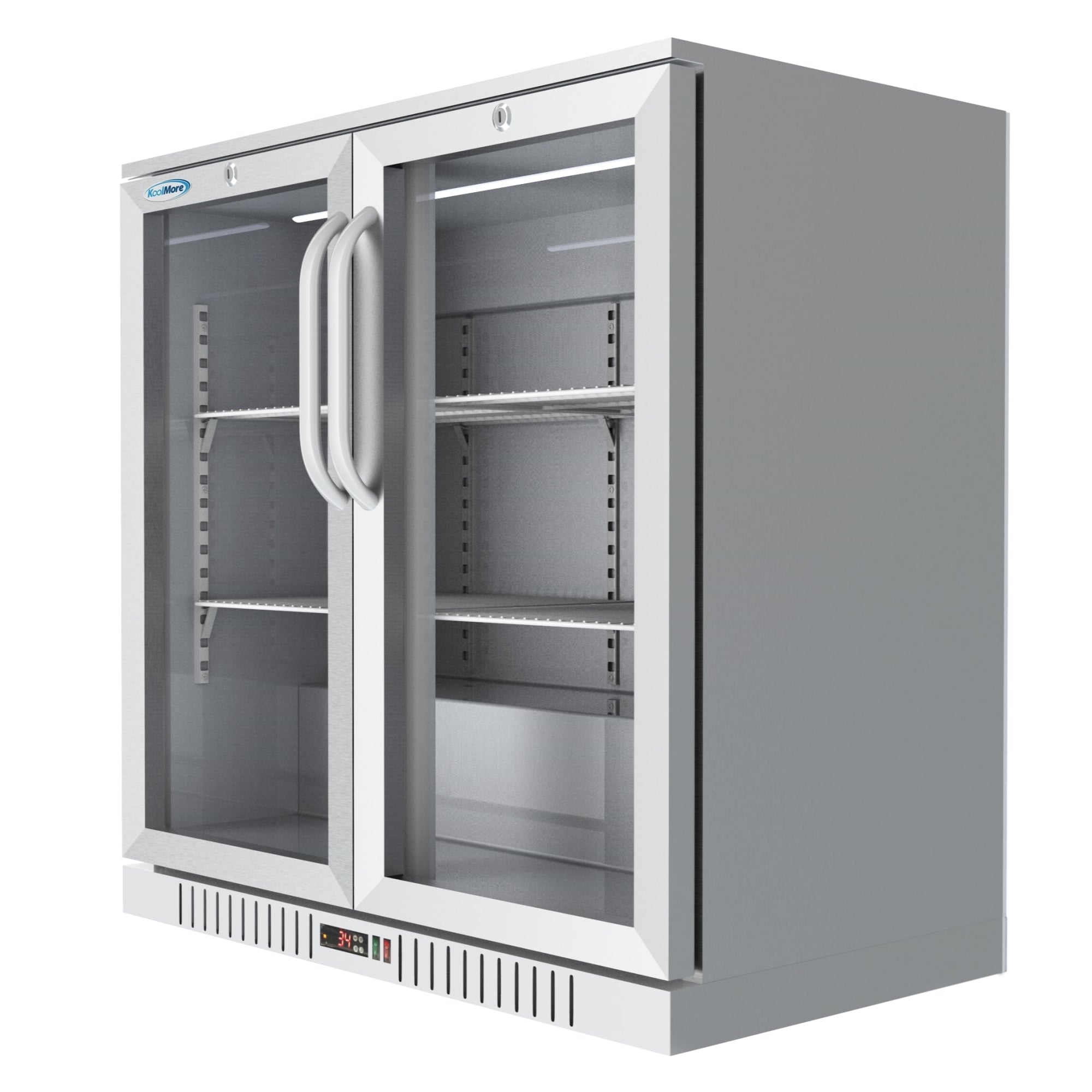 35 in. Two-Door Back Bar Refrigerator - 7.4 Cu Ft.