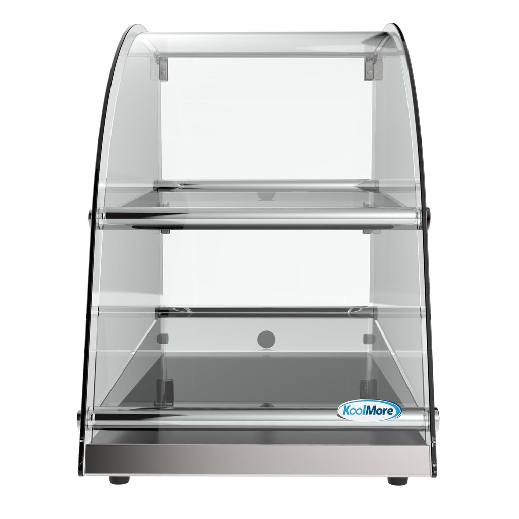 14 in. Commercial Countertop Bakery Display Case with Front Curved Glass and Rear Door, 2.4 cu. ft.