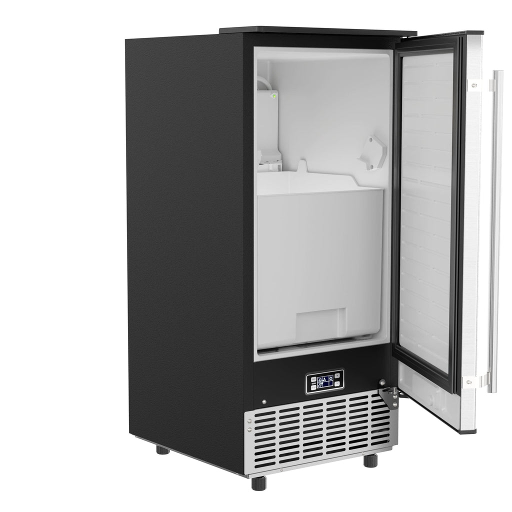 15 in. Stainless-Steel Built-In/Free-Standing Ice Maker, 75lbs/24h