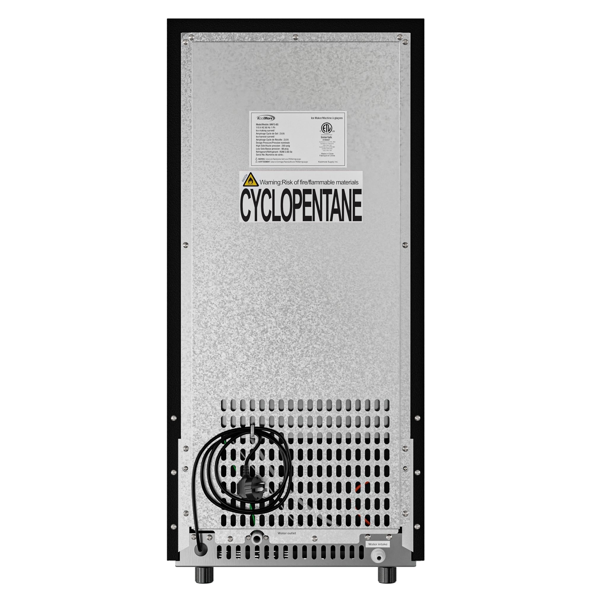 15 in. Stainless-Steel Built-In/Free-Standing Ice Maker, 75lbs/24h