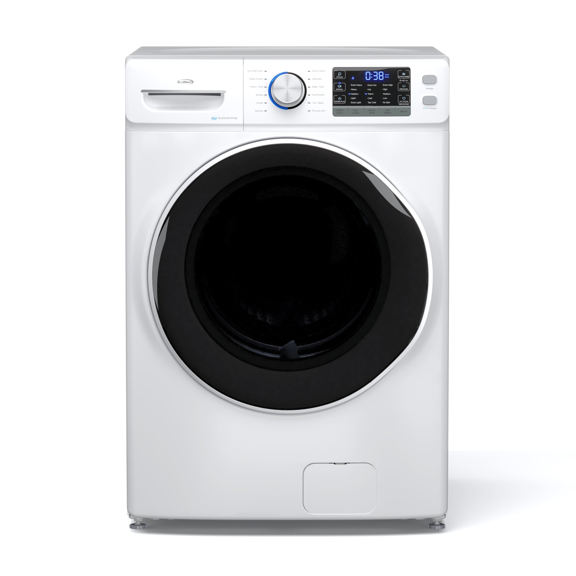 4.5 cu. ft. Large Capacity Stackable Front Load Washing Machine in White.