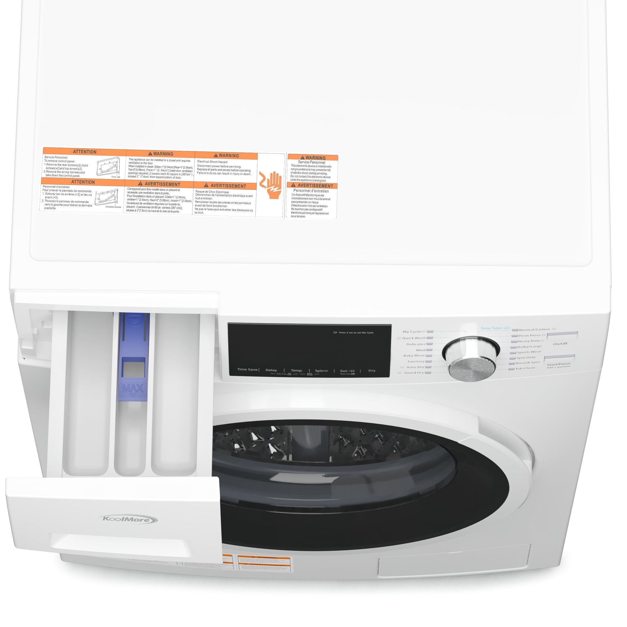 2.7 cu. ft. All-in-One Washer & Dryer Combo in White
