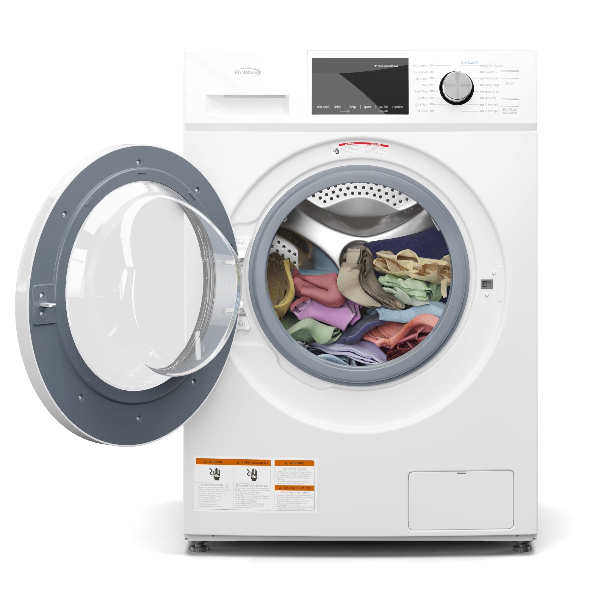 2.7 cu. ft. Stackable Front Load Compact Washing Machine in White