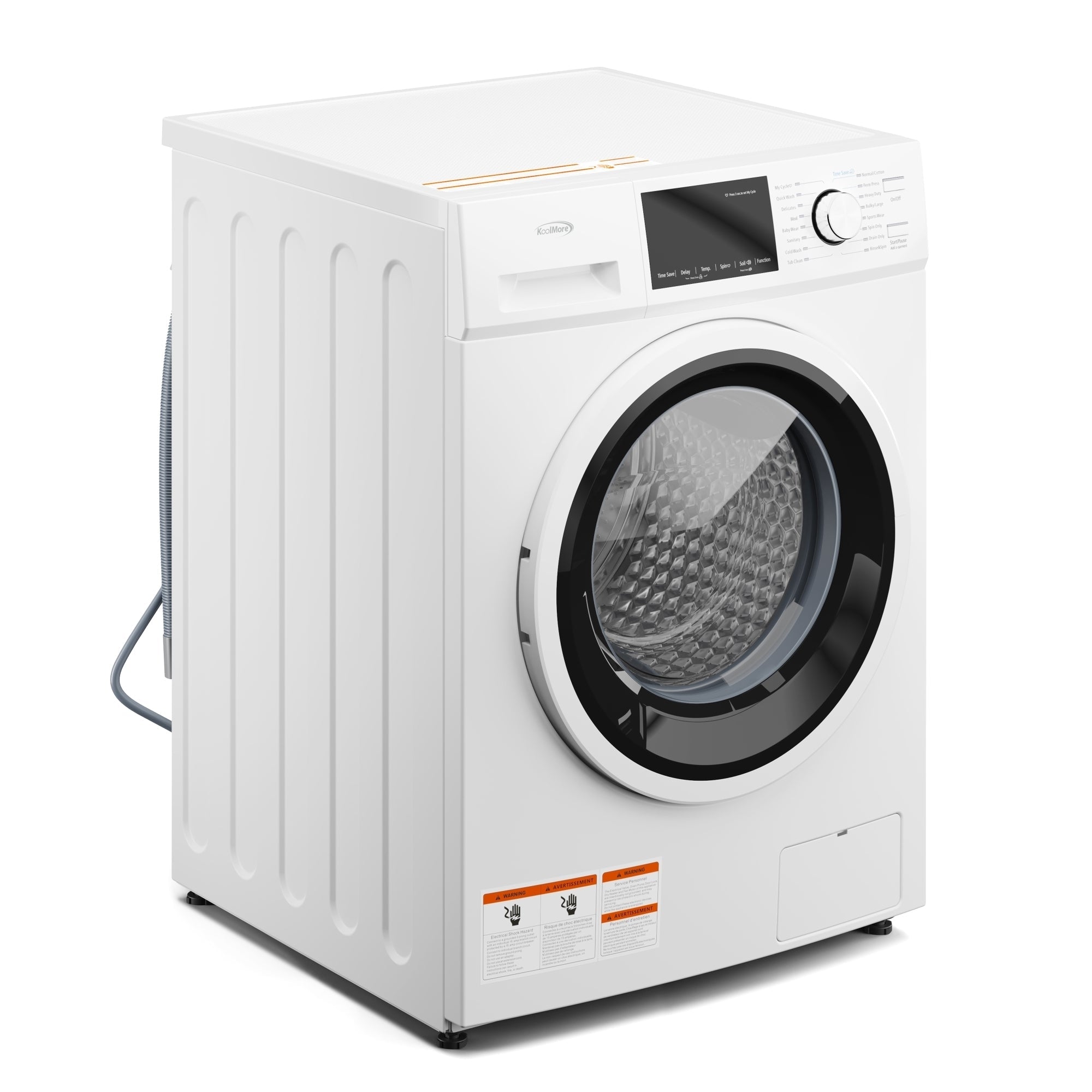 2.7 cu. ft. Stackable Front Load Compact Washing Machine in White