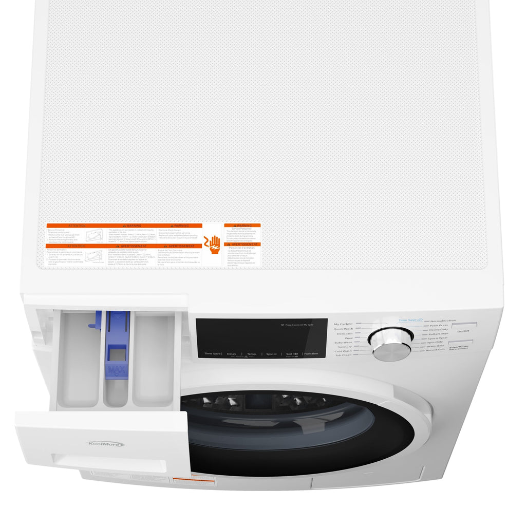 2.7 cu. ft. Stackable Front Load Compact Washing Machine in White