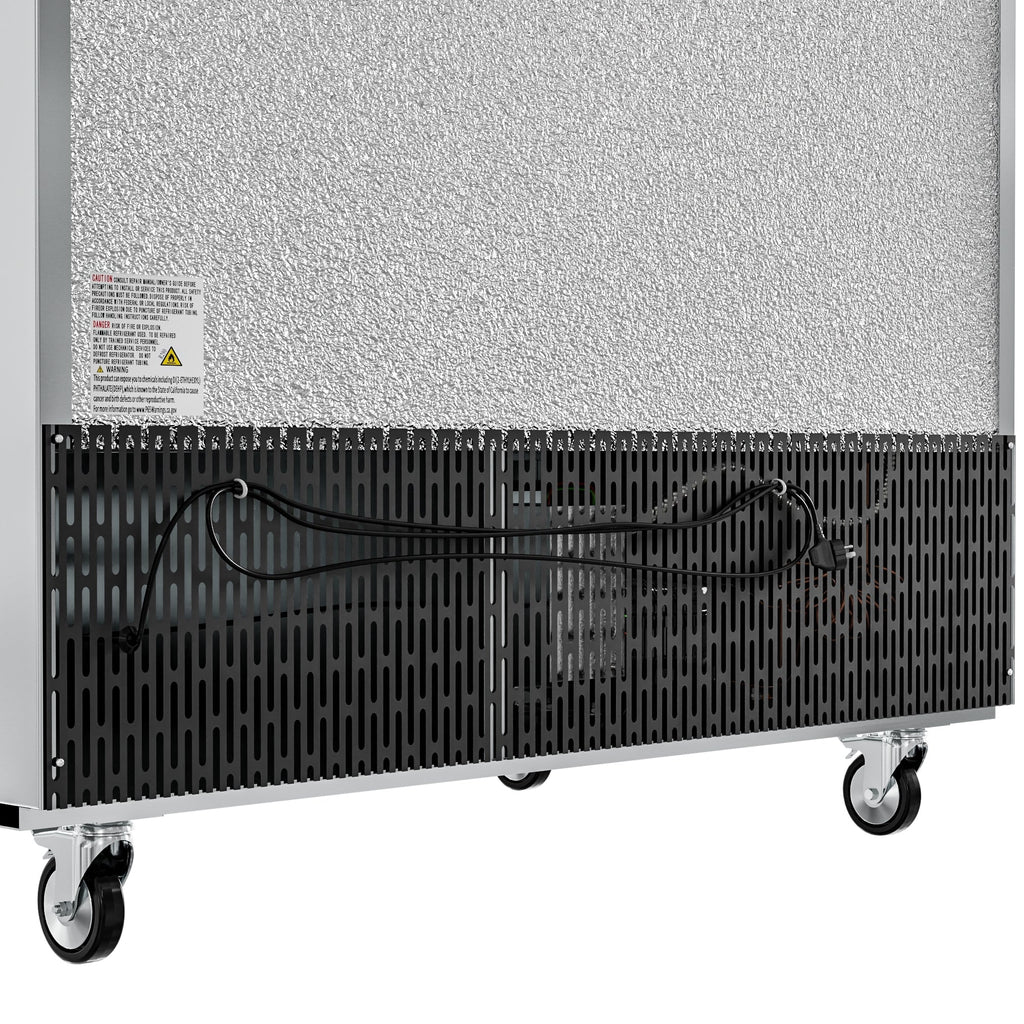 54 in. Commercial Stainless Steel Solid Half Door Reach-In Refrigerator 47 cu. ft.