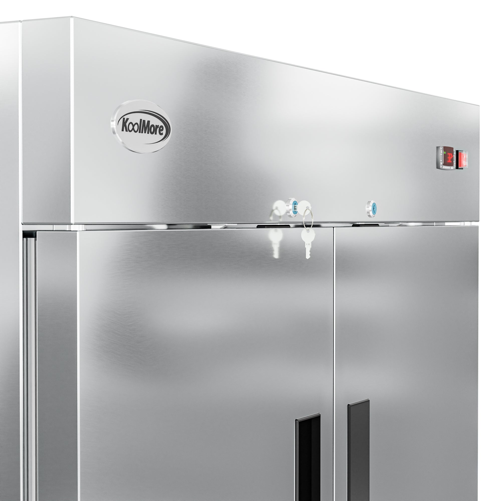 54 in. Commercial Stainless Steel Solid Half Door Reach-In Refrigerator 47 cu. ft.