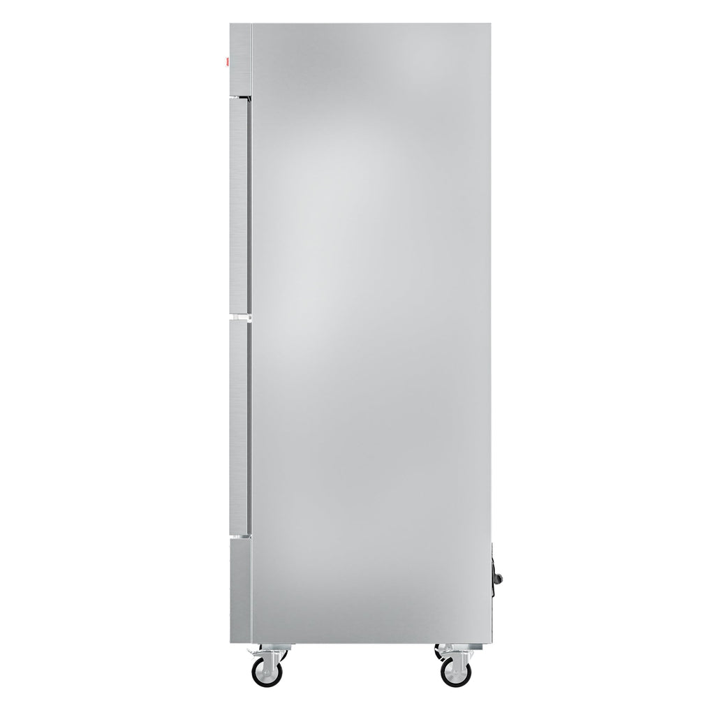 29 in. Commercial Stainless Steel Solid Half Door Reach-In Freezer 23 cu. ft.