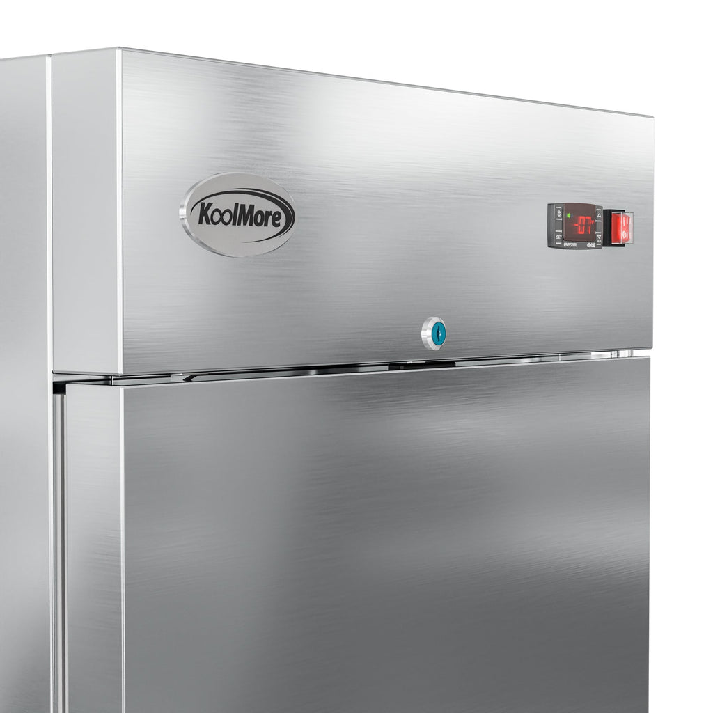 29 in. Commercial Stainless Steel Solid Half Door Reach-In Freezer 23 cu. ft.