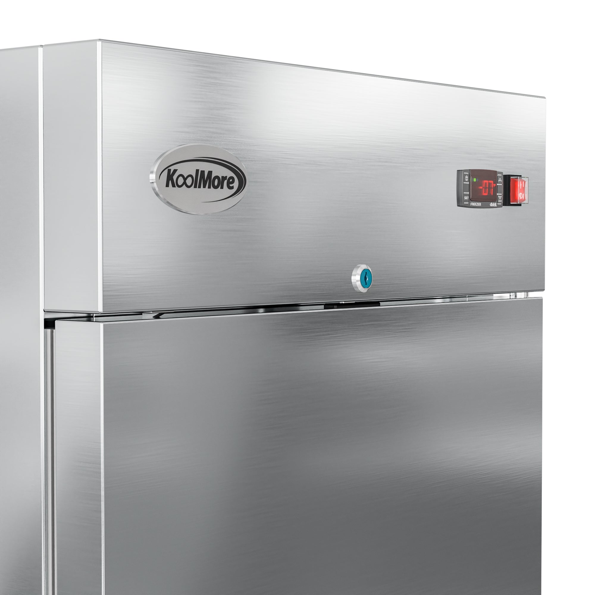 29 in. Commercial Stainless Steel Solid Half Door Reach-In Freezer 23 cu. ft.