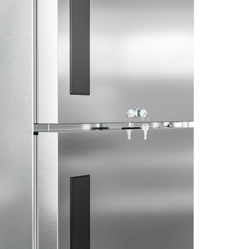 29 in. Commercial Stainless Steel Solid Half Door Reach-In Freezer 23 cu. ft.