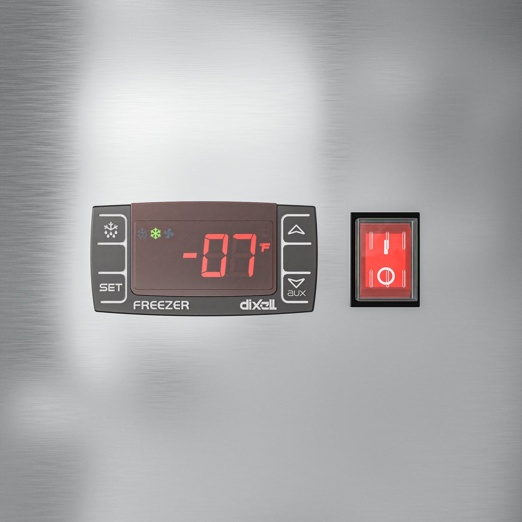 29 in. Commercial Stainless Steel Solid Half Door Reach-In Freezer 23 cu. ft.