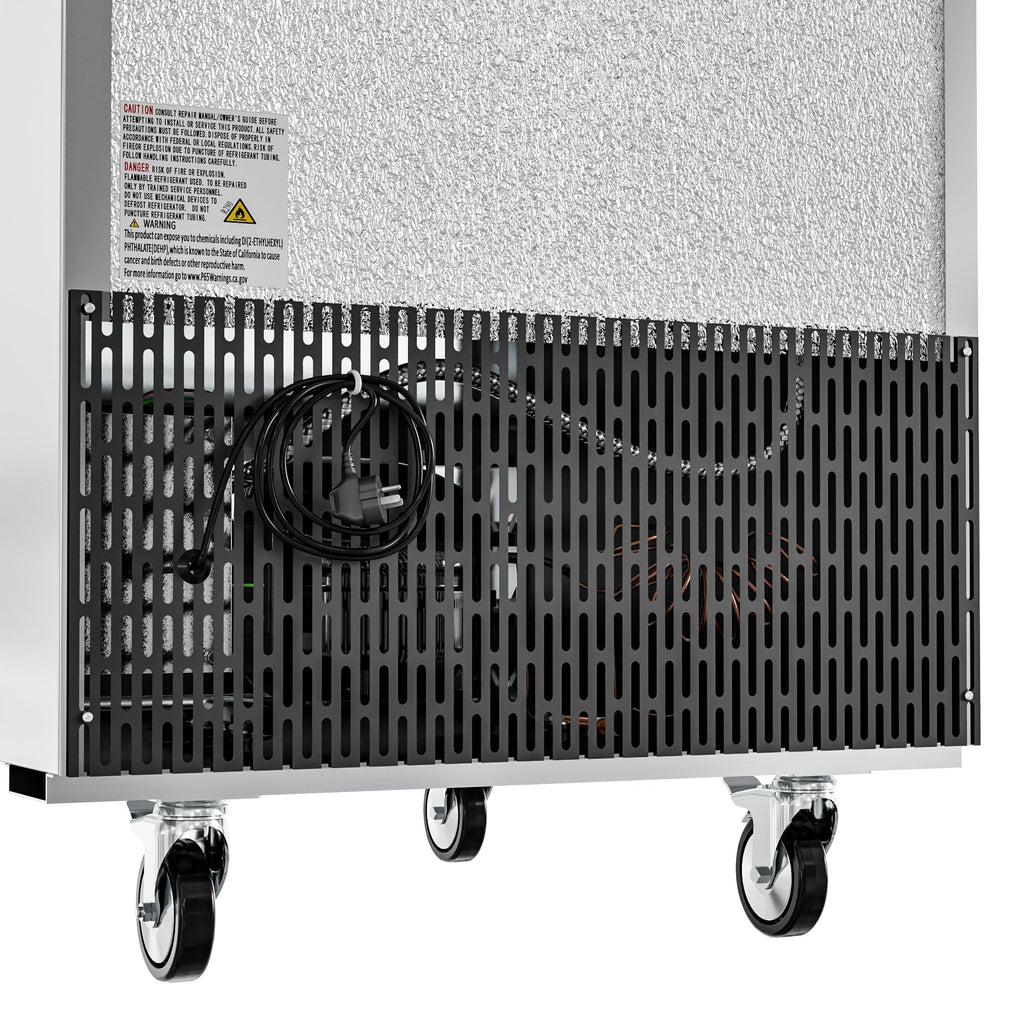 29 in. Commercial Stainless Steel Solid Half Door Reach-In Refrigerator, 23 cu. ft.
