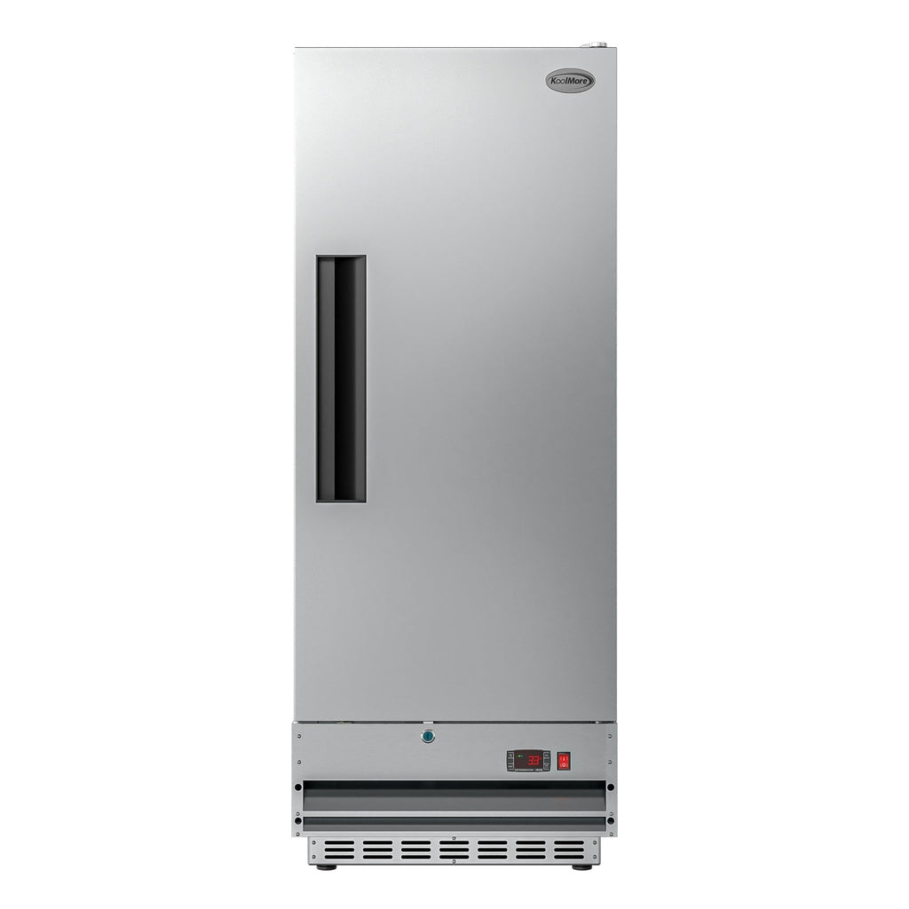 25 in. Commercial Stainless Steel 1-Door Reach-In Refrigerator, 12 cu. ft.