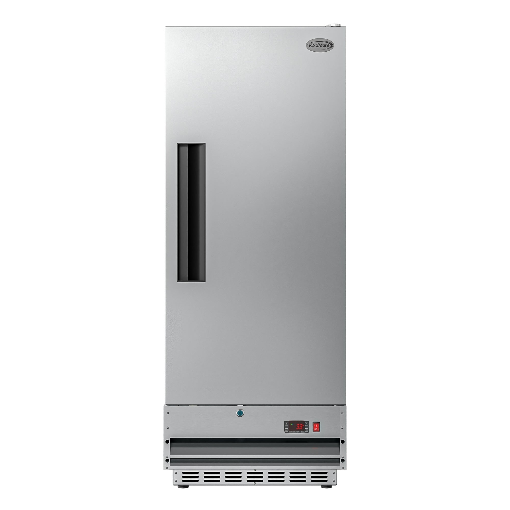 25 in. Commercial Stainless Steel 1-Door Reach-In Refrigerator, 12 cu. ft.