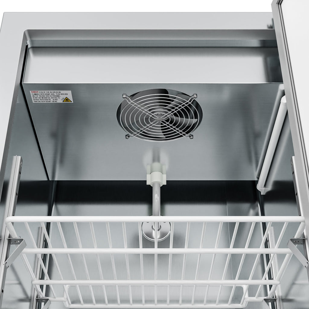 25 in. Commercial Stainless Steel 1-Door Reach-In Refrigerator, 12 cu. ft.