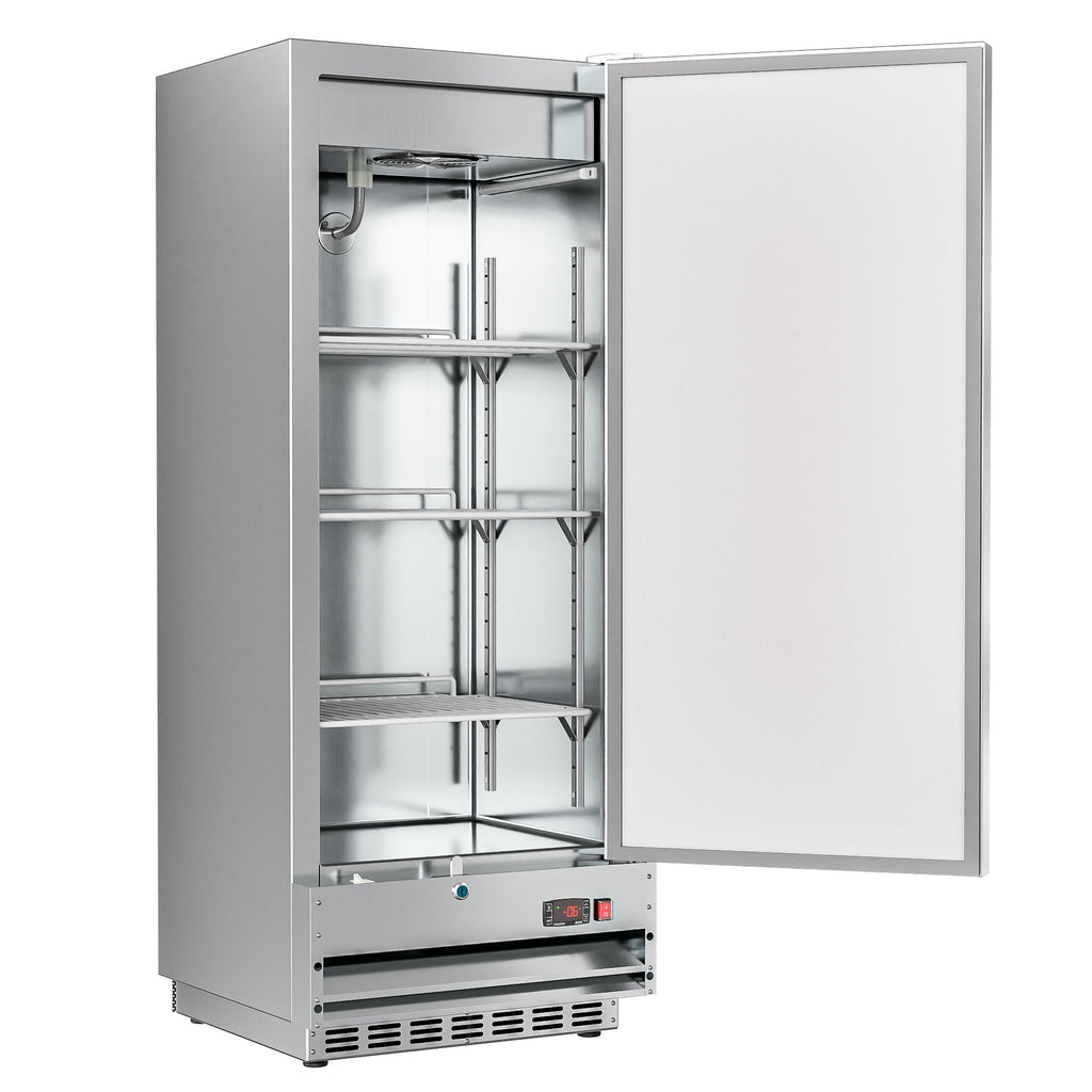 25 in. Commercial Stainless Steel 1-Door Reach-In Freezer, 12 cu. ft.