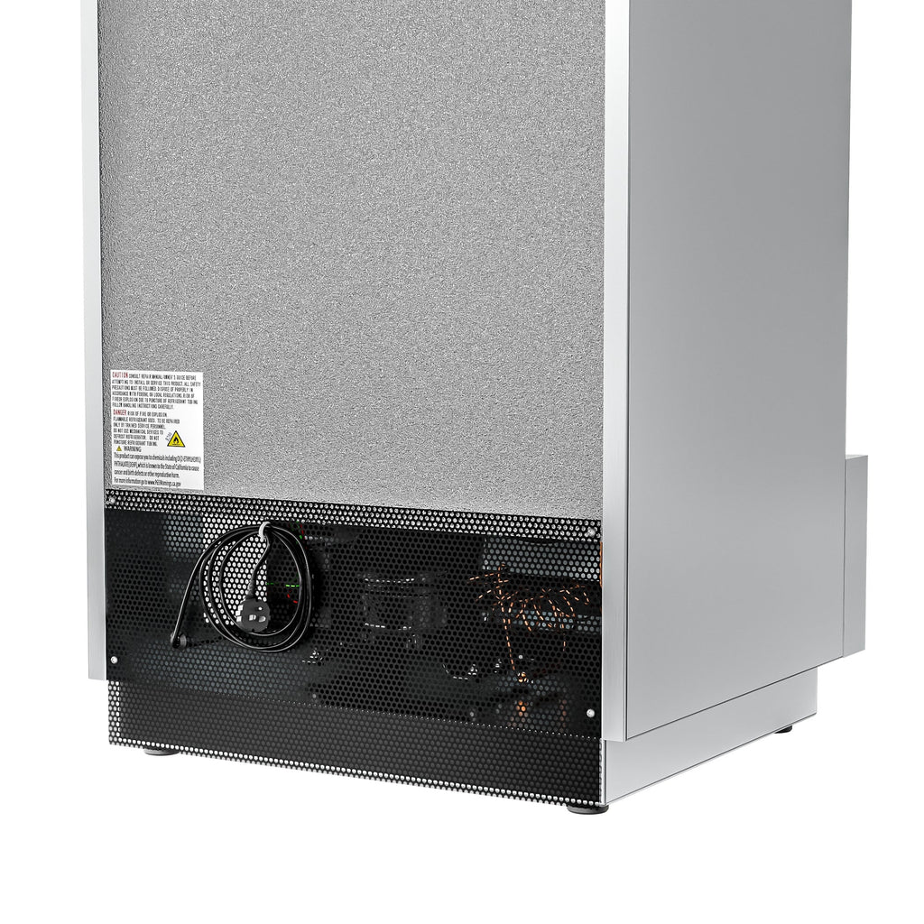 25 in. Commercial Stainless Steel 1-Door Reach-In Freezer, 12 cu. ft.