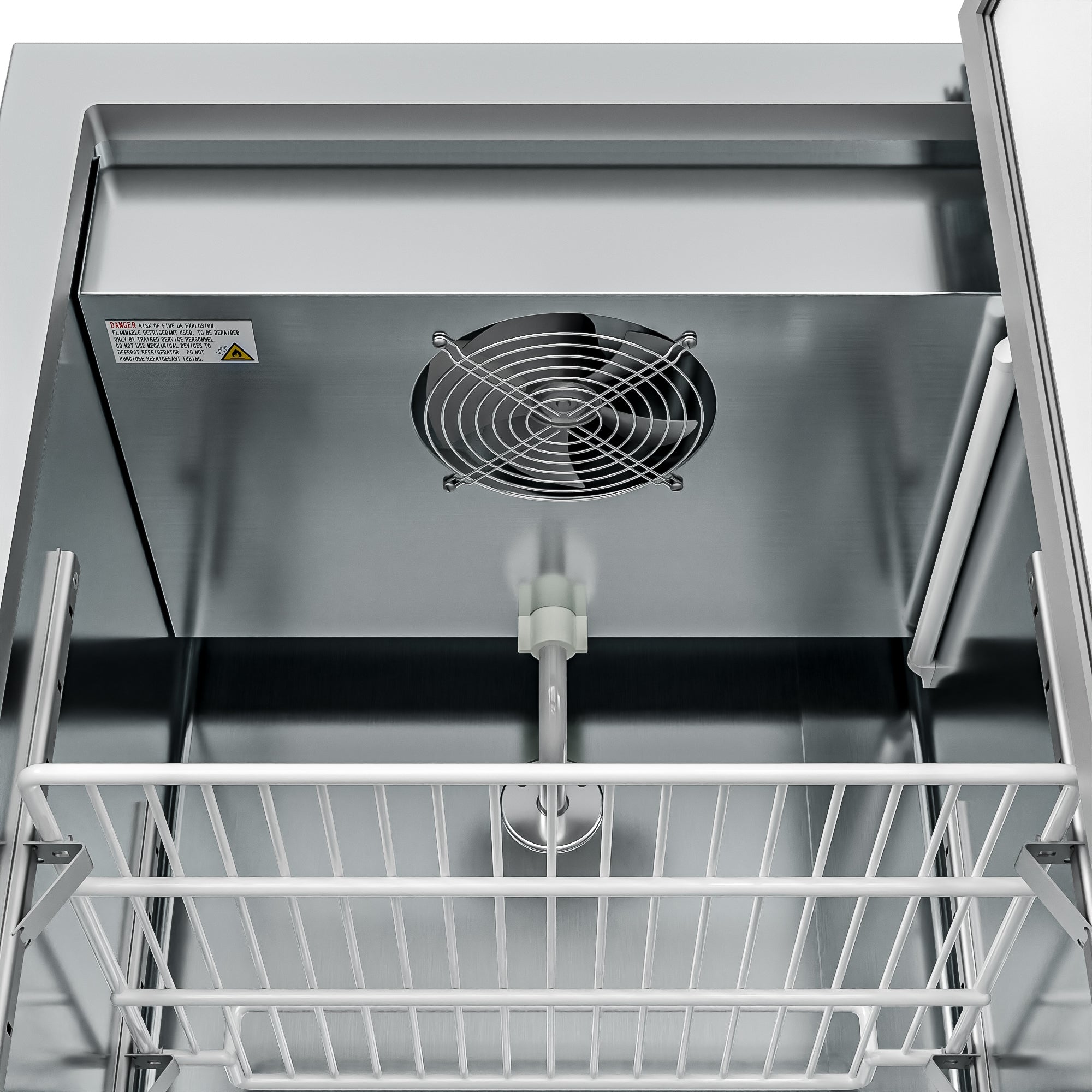 25 in. Commercial Stainless Steel 1-Door Reach-In Freezer, 12 cu. ft.