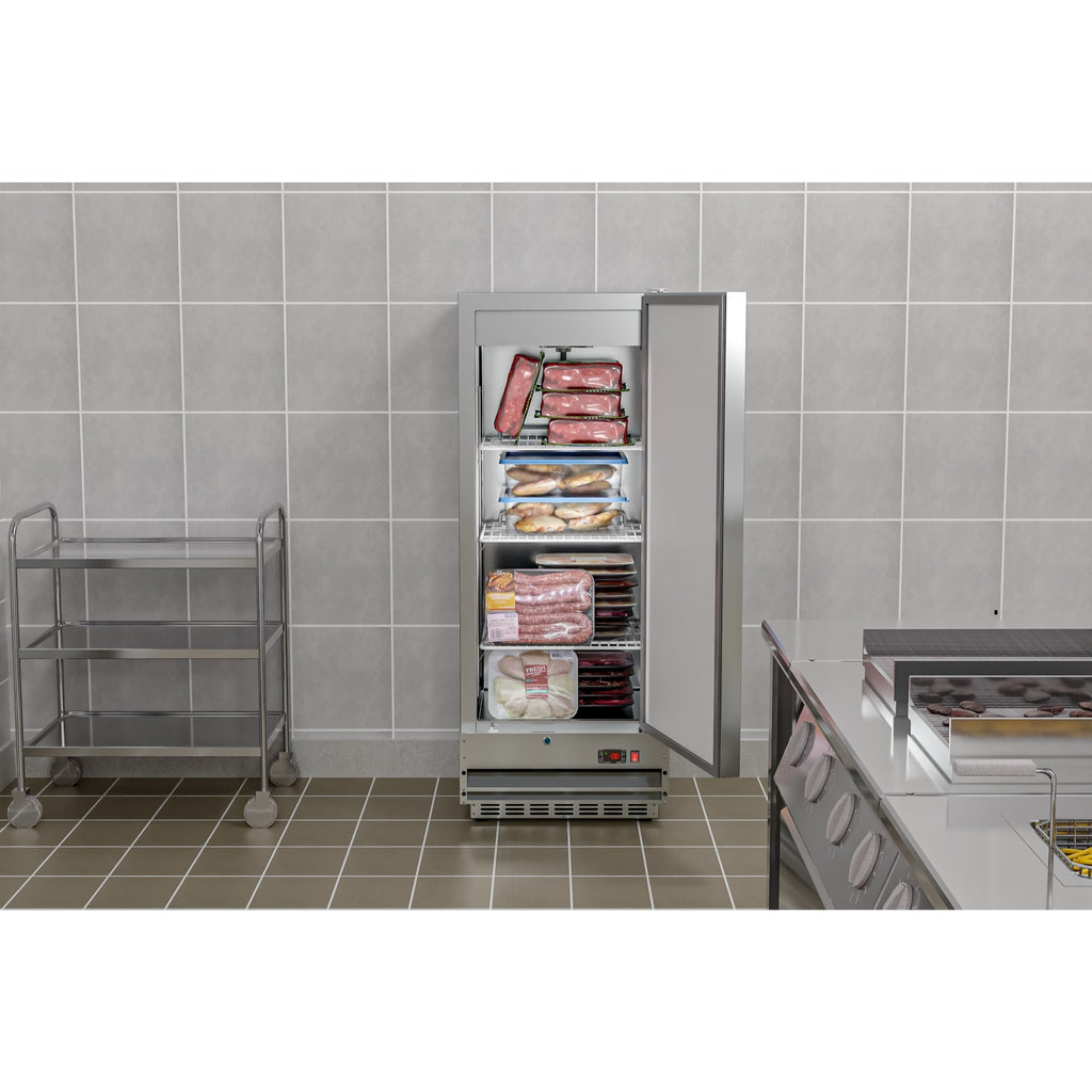 25 in. Commercial Stainless Steel 1-Door Reach-In Freezer, 12 cu. ft.