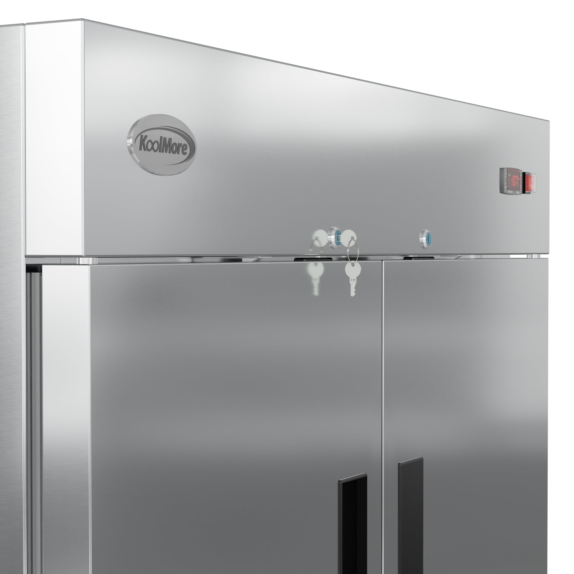 54 in. Commercial Stainless Steel Solid Half Door Reach-In Freezer, 47 cu. ft.