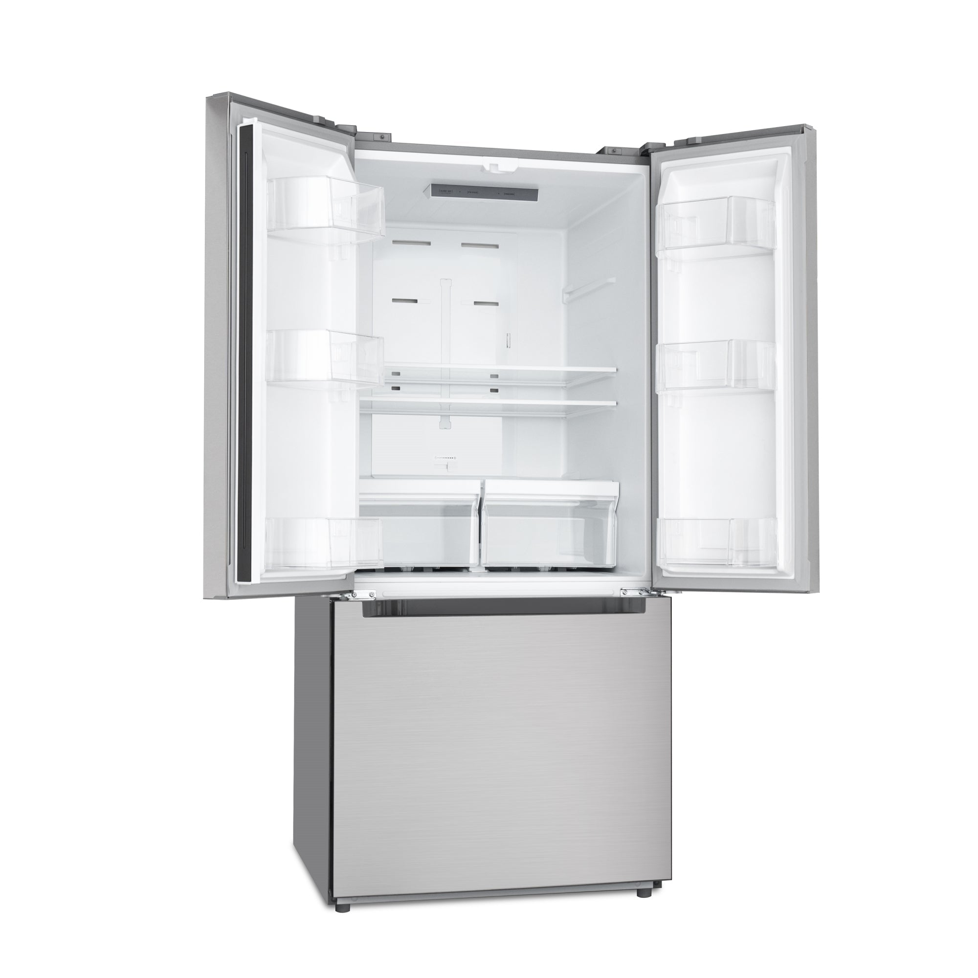 18.5 cu. ft. Stainless-Steel French Door Refrigerator in Silver