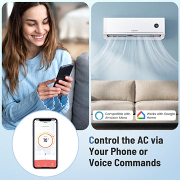 Costway 24000 BTU 18.1 SEER2 208/230V Mini Split Air Conditioner Alexa 30793763 New