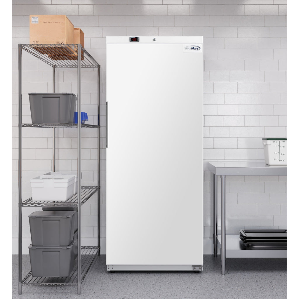 30 in. Commercial Auto-Defrost Reach-In Freezer, 21 cu. ft. in White